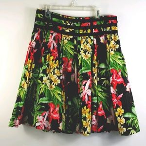 Tommy Bahama Womens Floral Print Pleated Cotton